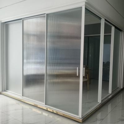 China Waterproof Automatic Doors Three Same Narrow Hanging Sliding Linkage Rail Doors Other Doors for sale