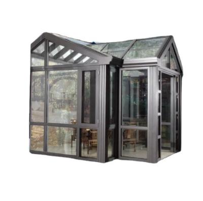 China Modern Sun Room Garden Aluminum Alloy Foshan Room Herringbone Glass Roof Room for sale