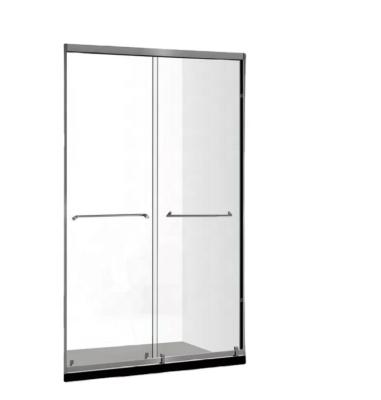 China Modern Bathroom Glass Sliding Doors 304# Stainless Steel Shower Door Hinged for sale