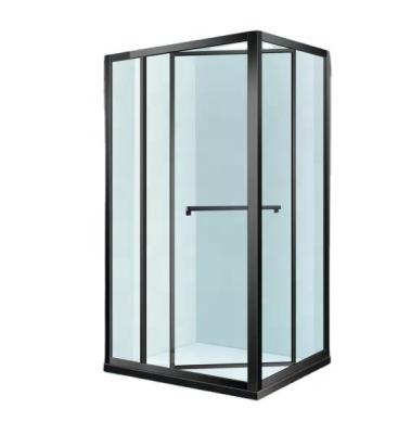 China Modern Bathroom Glass Sliding Doors 304# Stainless Steel Shower Door Hinged for sale