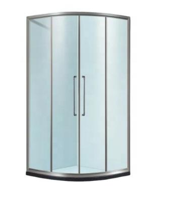 China Modern Bathroom Glass Sliding Doors 304# Stainless Steel Shower Door Hinged for sale