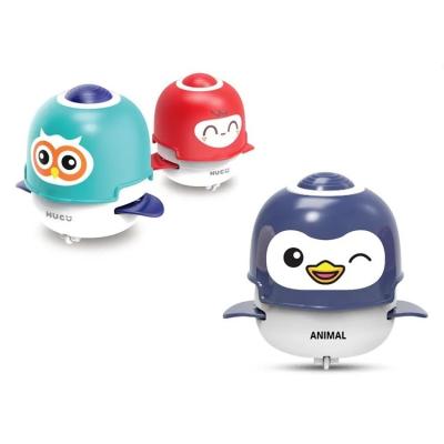 China Friction Toy Wholesale Baby Education First Cute Can Chew Mini Soft Glue Press Penguin Sliding Toy Kids Game Crawling Toys for sale