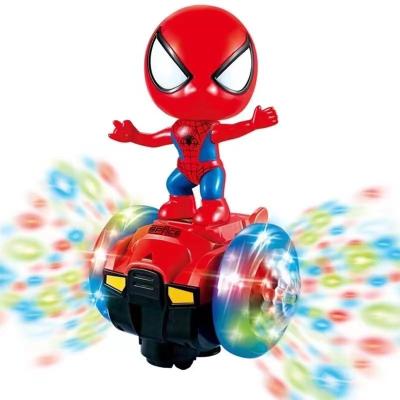 China Wholesale Plastics Factory Spider-Man Dancing Toys With Music And Lights Christmas Superhero Electric Robot Toys for sale