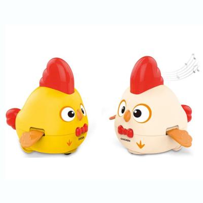 China Battery Operated Baby Chicken Dancing Chicken Toy Music Electric Crawling Rocking Toys and Lighting Early Childhood Education for sale