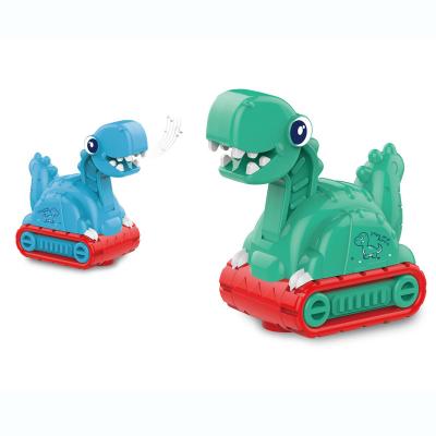 China Battery Operated Baby Toy ABS Plastic Material Cartoon Dinosaur Electric Driving Excavator Lovely Kids Electric Universal Car Toy for sale