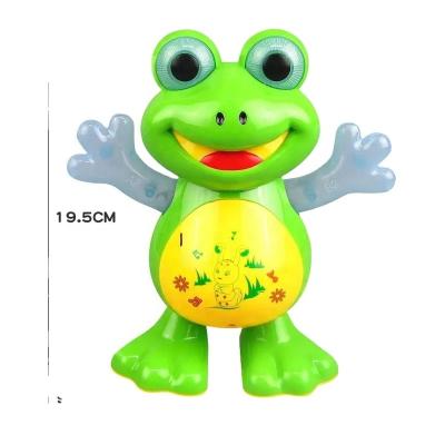 China Children's toys interesting same interactive dancing frog toys with lights and music can shake the body electric walking toys for sale