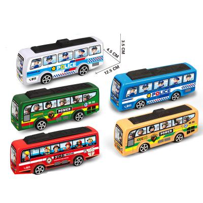 China Bus toy car anti-fall friction toy car inertia bus toy friction Toy Children's simulation model for sale