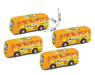 China Yellow Friction Toy Inertia Toy Automobile Friction Drive Bus Inertia Toy OPP Bag Zhongba Automobile Hot-selling OEM for sale