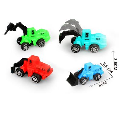 China Friction Toy Children's Inertia Toy Car Set Engineering Car 4 Different Vehicles Mixed To Friction Car Little Boy Likes for sale