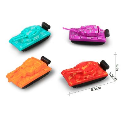 China Friction Toy The production and sales of fourdifferent colors of small friction toy tank small toy car mixed with the boy's favorite inertia car for sale