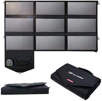 China Portable Monocrystalline Solar Panel 60W Solar Charger Foldable Solar Panel (5v USB+18v Dual DC Output) for Laptop 9 for sale