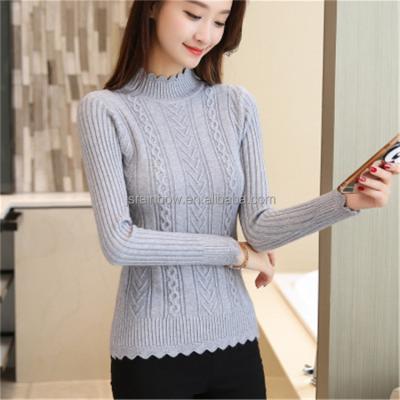 China Polyester Anti Shrink Wholesale Shorts Girls Sweater Black White Knitted Sweater for sale