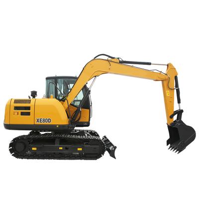 China Multifuction New Excavator Price XE80D Small Remote Control Excavator for sale