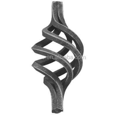 China Easily Assembled Ornamental Fence Elements Wrought Iron Baskets, Decorative Fence Baskets, Fencing Baskets for sale