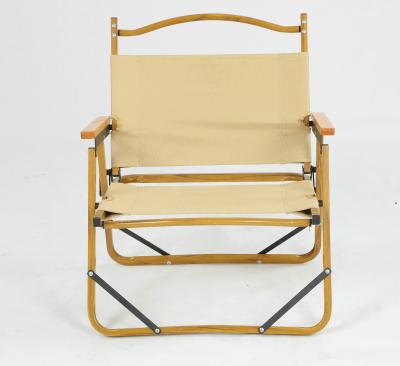 China Easy to Fold and Carry High Quality Aluminum Portable Folding Wooden Chair JWW-010 Outdoor Camping Fishing Chair for sale