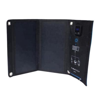 China 600D Polyester JWN-015 15W Solar Charger With 2-Port USB Charger Build With High Efficiency Solar Panel Battery Charger For Mobile Phone for sale