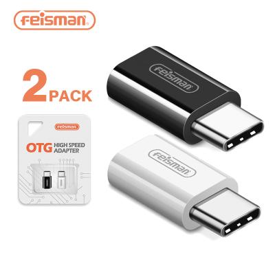 China COMPUTER Feisman USB-C Type C 3.1 To Micro USB Adapter Female Adapter For Macbook Samsung Note 8 S8 S9 USB-C Converter Adapter 2 Packs for sale