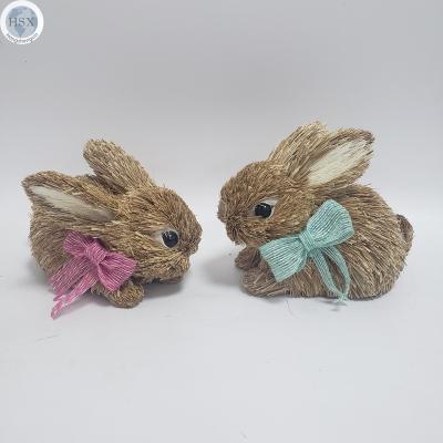 China SM Sisal Easter Bunny Decoration 2 Asst HSX1219A6298 for sale