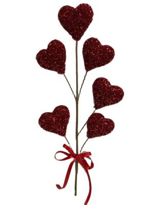 China artificial valentines day decor heart pick valentines decorations heart pick for sale