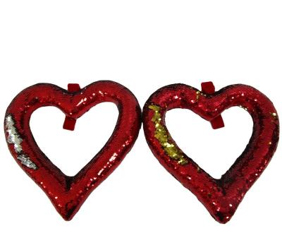 China Romantic Valentine's Day Glitter Heart 2 ASST Artificial Valentines Day Decor Valentines Day Decor for sale