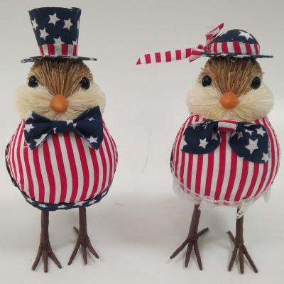 China Artificial 4th of July Decoration Americana Decoration Ameicana Bird 2 asst for sale