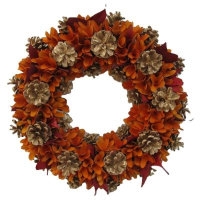 China Artificial harvest wreath the autumn harvest wreath woodcurl harvest wreath party decoration for sale