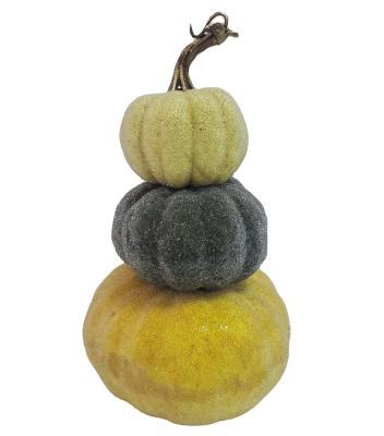 China Artificial Harvest Pumpkin Decor Moss Pumpkin Thanksgiving Pumpkin Party Decoration for sale