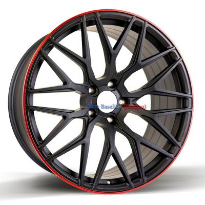 China 6061 Aluminum T6 UU OEM / Odm Black Alloy Paint 5X100 5X120 5X1143 16 Full 17 18 19 20 21 22 23 24 Inch Hot Forged Wheels for sale