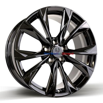 China Hot Selling 6061 Aluminum T6 UU Full Gloss Black 5X100 5X112 5X120 16 Aluminum Paint 17 18 19 20 21 22 23 24 Inch Commercial Forged Wheels for sale