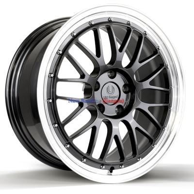 China 6061 T6 Aluminum UU 6061-T6 Black Good Quality 5X115 Machined Face 5X120 5X1143 16 17 18 19 20 21 22 23 24 Inch Touring Car Forged Wheels for sale