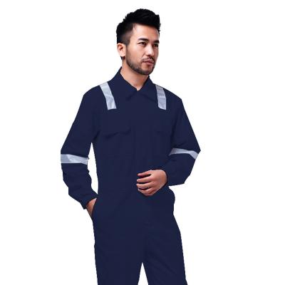 China Safety Exquisite Suit Working Performance One-piece Boiler Suit With Reflective Faucets for sale