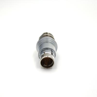 China Messings Kort Type 16 Pin Circular Connector Male Straight-Stopschakelaar IP68 Te koop