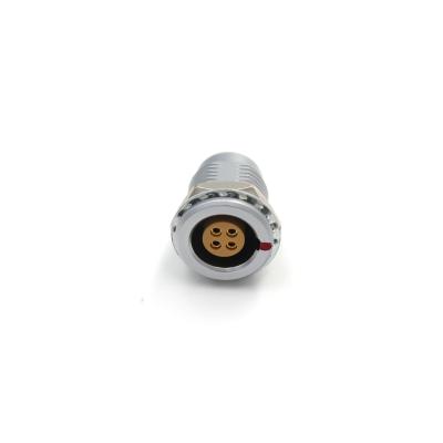 China De miniatuur Cirkel Zilveren Kleur van de 4 Reeksen Vrouwelijke Contactdoos van Pin Connector IP50 10A 1B Te koop