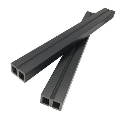 China 50x30mm WPC Decking Accessories Black Joists Recycled Plastic Commercial for sale