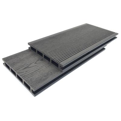 China 145*21 mm waterdicht co-extrusie holle buitendekken Wpc vinyl vloeren voor zwembad Te koop