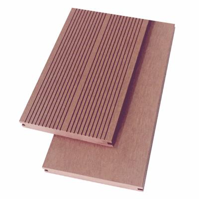 China Hout Plastic Composite WPC Hollow Decking Flooring Boards 6m B1 Grade Te koop