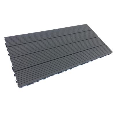 Chine 8 mm noir WPC carreaux de revêtement de sol pour le toit sur mesure à vendre