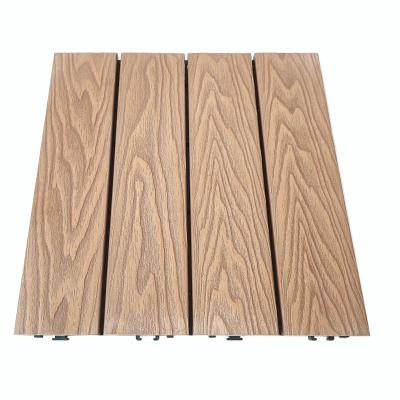 China Polished Orange WPC Deck Tile Wood Plastic Composite For Terrace ODM for sale