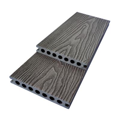 China 1x6 Patio Composite Decking WPC Wood Plastic Fire Retardant For Pontoon for sale