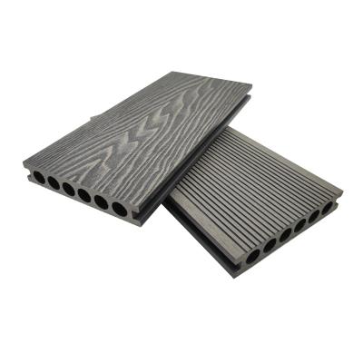 China Premium-textured WPC 3D geprägte Kunststoff Decking Planken für Pool zu verkaufen