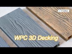 popular 3d embossing waterproof 145*21mm  wpc decking floor