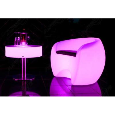 China PE Plastic Led Glow Round Cake Table For Wedding (TP115) Bar Table Chair for sale