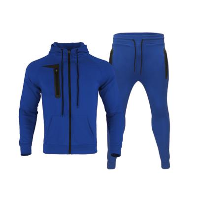 China OEM Fashion Breathable Sweatsuit Equipments Professional Factory Customized Solid Color Zipper Up Hoodie Joggers Sets Men Two Piece Sweatsuit for sale