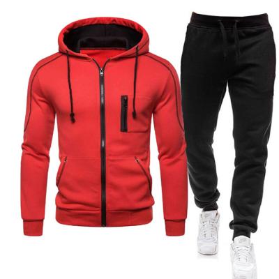 China Cheap price breathable custom mens tracksuits sweatsuit set two piece jacket jogger sets men jogger sewatsuit for sale