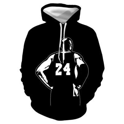 China Anti-wrinkle factory private label hoodies Kobe custom graphic printed pullover sweatshirt hoodies for sale