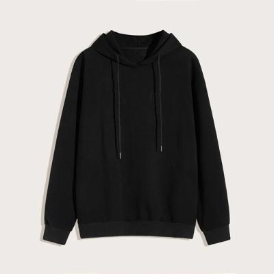 China Anti-pilling OEM Manufacturers Custom Letter Printed Oversized Hoodie Black Mens Hoodies for sale