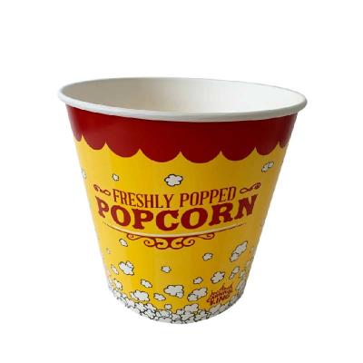 China Revestimento PE 85 Oz Popcorn Bucket Biodegradable Big Popcorn Bucket para Cinema em Casa à venda