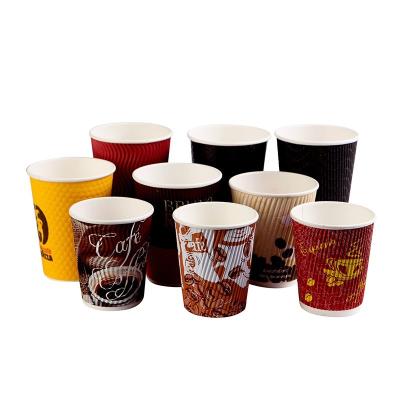 China PE Coated Stable Triple Wall Coffee Cups 8 Oz Biodegradable Paper Cups for sale