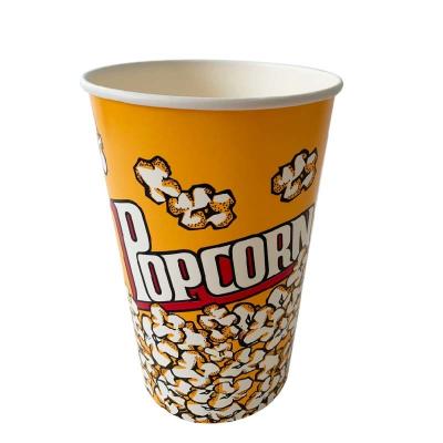 China 46 Oz Cinema Disposable Popcorn Cup Food Grade PE Coating Lightweight for sale