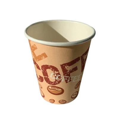 China 8 Oz PE Lining Custom Printed Disposable Cups Single Wall For Hot Drinks for sale